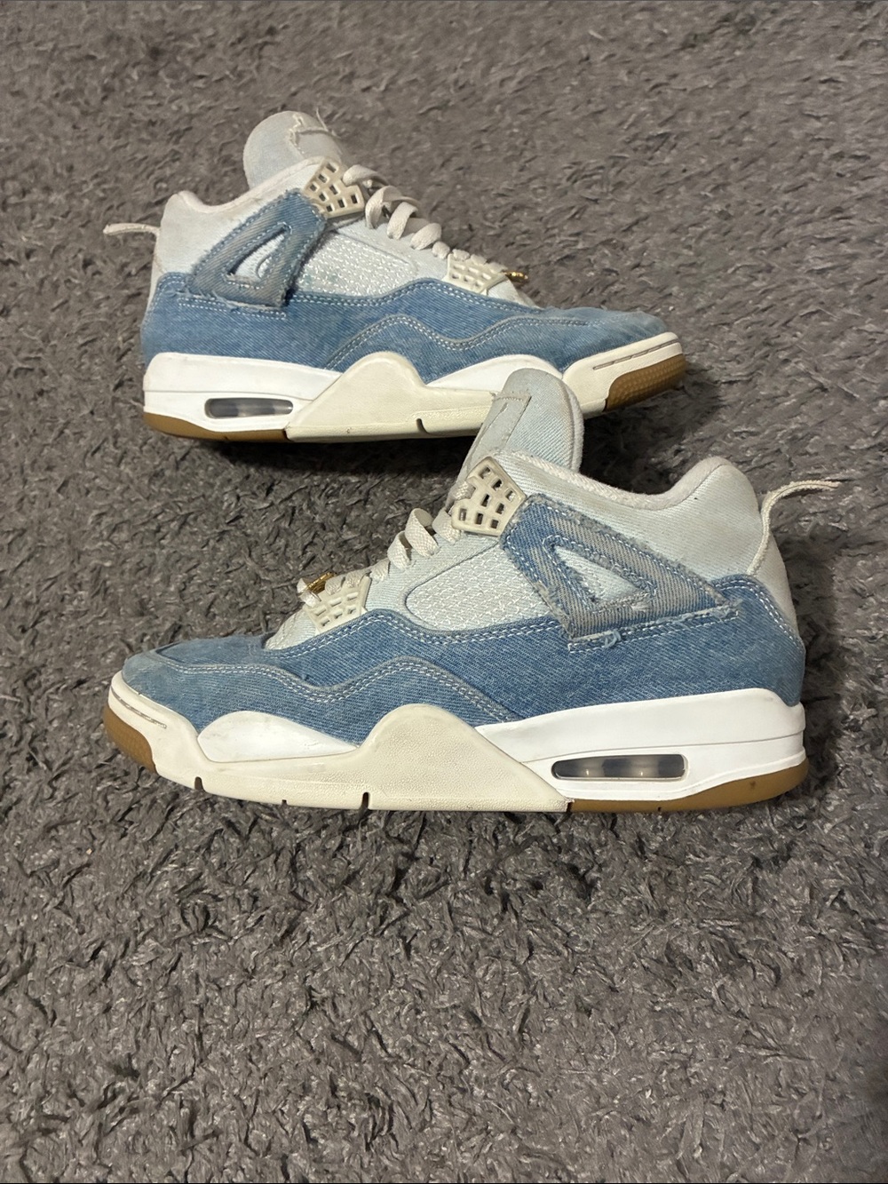 Jordan 4 worn blue denim